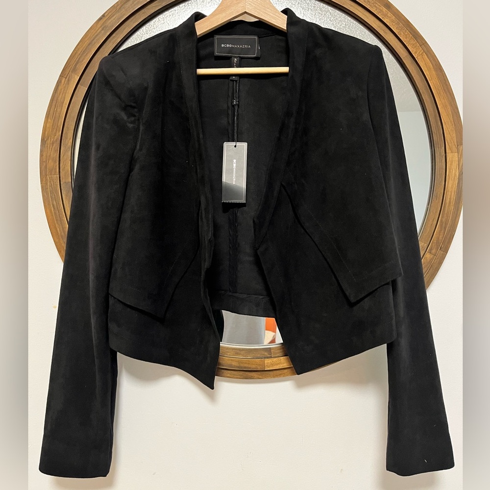 BCBG MAXAZRIA black cropped blazer, M